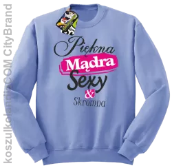 Piękna Mądra Skromna & Sexy - bluza bez kaptura błękitna 