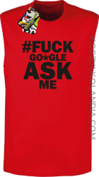 FUCK GOOGLE ASK ME -  Bezrękawnik męski czerwony 