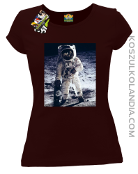 Kosmonauta z deskorolką - Koszulka damska brązowa 