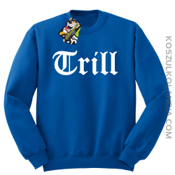 TRILL-bluza bez kaptura niebieska
