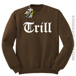 TRILL-bluza bez kaptura brązowa