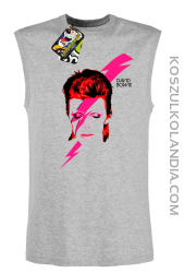 DAVID BOWIE thunder face - Bezrękawnik męski TANK TOP - Melanż