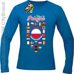 Vive la Pologne- Longsleeve męski niebieski