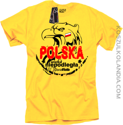 Polska Wielka Niepodległa - Koszulka męska żółta 