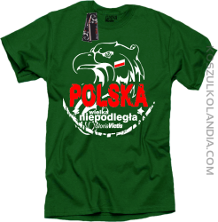 Polska Wielka Niepodległa - Koszulka męska zielona 