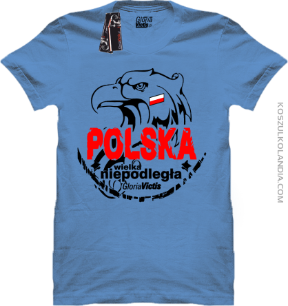 Polska Wielka Niepodległa - Koszulka męska błękit 
