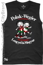 Polak i Węgier dwa bratanki - Lengyel & Magyar ket jo barat  czarna koszulka tshirt