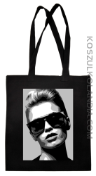 Woman in sunglasses BlackWhite -Torba EKO czarna