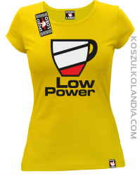 LOW POWER - koszulka damska żółta 