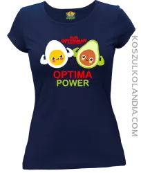 Optima Power Jajko i Avocado - koszulka damska granat