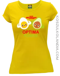 Optima Power Jajko i Avocado - koszulka damska żółta
