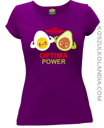 Optima Power Jajko i Avocado - koszulka damska fiolet