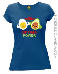 Optima Power Jajko i Avocado - koszulka damska niebieska