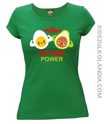 Optima Power Jajko i Avocado - koszulka damska zielona