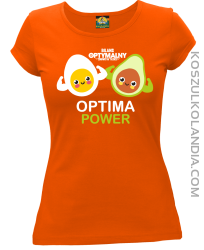 Optima Power Jajko i Avocado - koszulka damska pomarańczowa