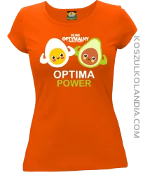 Optima Power Jajko i Avocado - koszulka damska pomarańczowa