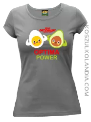 Optima Power Jajko i Avocado - koszulka damska szara