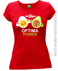Optima Power Jajko i Avocado - koszulka damska czerwona