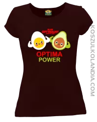 Optima Power Jajko i Avocado - koszulka damska brązowa