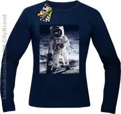 Kosmonauta z deskorolką -  Longsleeve męski granatowy 