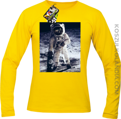 Kosmonauta z deskorolką -  Longsleeve męski żółty 