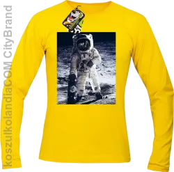 Kosmonauta z deskorolką -  Longsleeve męski żółty 