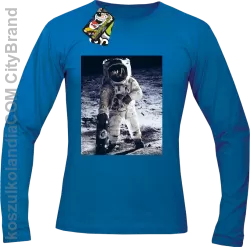 Kosmonauta z deskorolką -  Longsleeve męski niebieski 