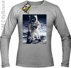 Kosmonauta z deskorolką -  Longsleeve męski melanż 