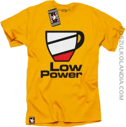 LOW POWER - koszulka męska żółta 