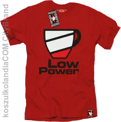 LOW POWER - koszulka męska czerwona 