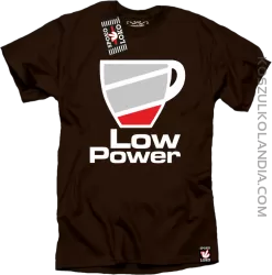 LOW POWER - koszulka męska brąz 