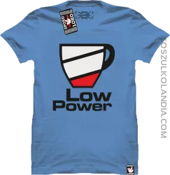 LOW POWER - koszulka męska błękit 