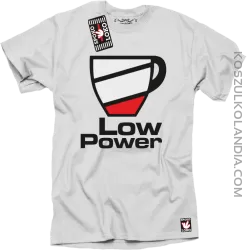 LOW POWER - koszulka męska biała 