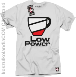 LOW POWER - koszulka męska biała 