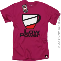 LOW POWER - koszulka męska fuchsia 
