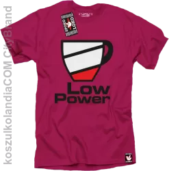 LOW POWER - koszulka męska fuchsia 