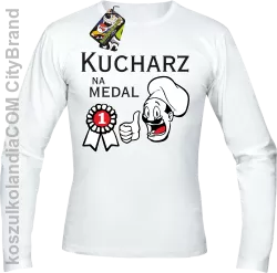 Kucharz na medal-Longsleeve męski biały