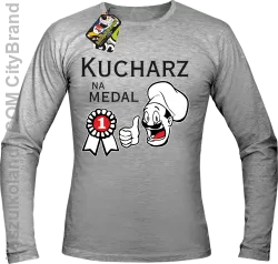 Kucharz na medal-Longsleeve męski melanż