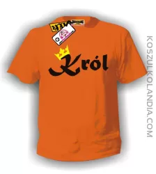 Koszulka męska KRÓL pomarańczowa