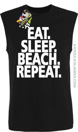 Eat Sleep Beach Repeat - Bezrękawnik męski czarny 