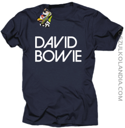 DAVID BOWIE - koszulka męska - Granatowy