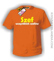 Koszulka męska SZEF WSZYSTKICH SZEFÓW pomarańczowa