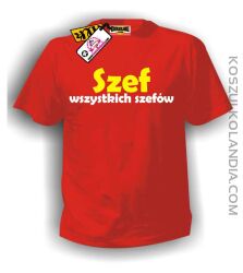 Koszulka męska SZEF WSZYSTKICH SZEFÓW czerwona