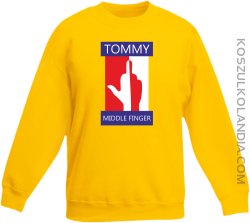Tommy Middle Finger - Bluza dziecięca standard bez kaptura żółta 
