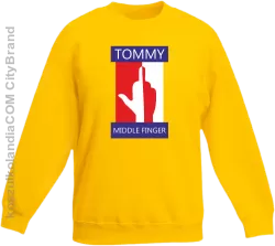 Tommy Middle Finger - Bluza dziecięca standard bez kaptura żółta 