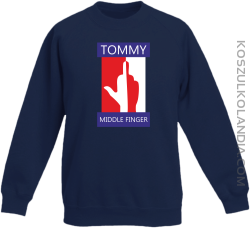 Tommy Middle Finger - Bluza dziecięca standard bez kaptura granat