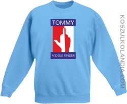 Tommy Middle Finger - Bluza dziecięca standard bez kaptura błekit 