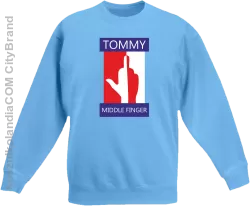 Tommy Middle Finger - Bluza dziecięca standard bez kaptura błekit 