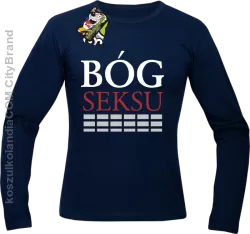 Bóg SEKSU - Longsleeve męski granat