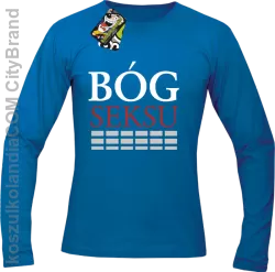 Bóg SEKSU - Longsleeve męski niebieski